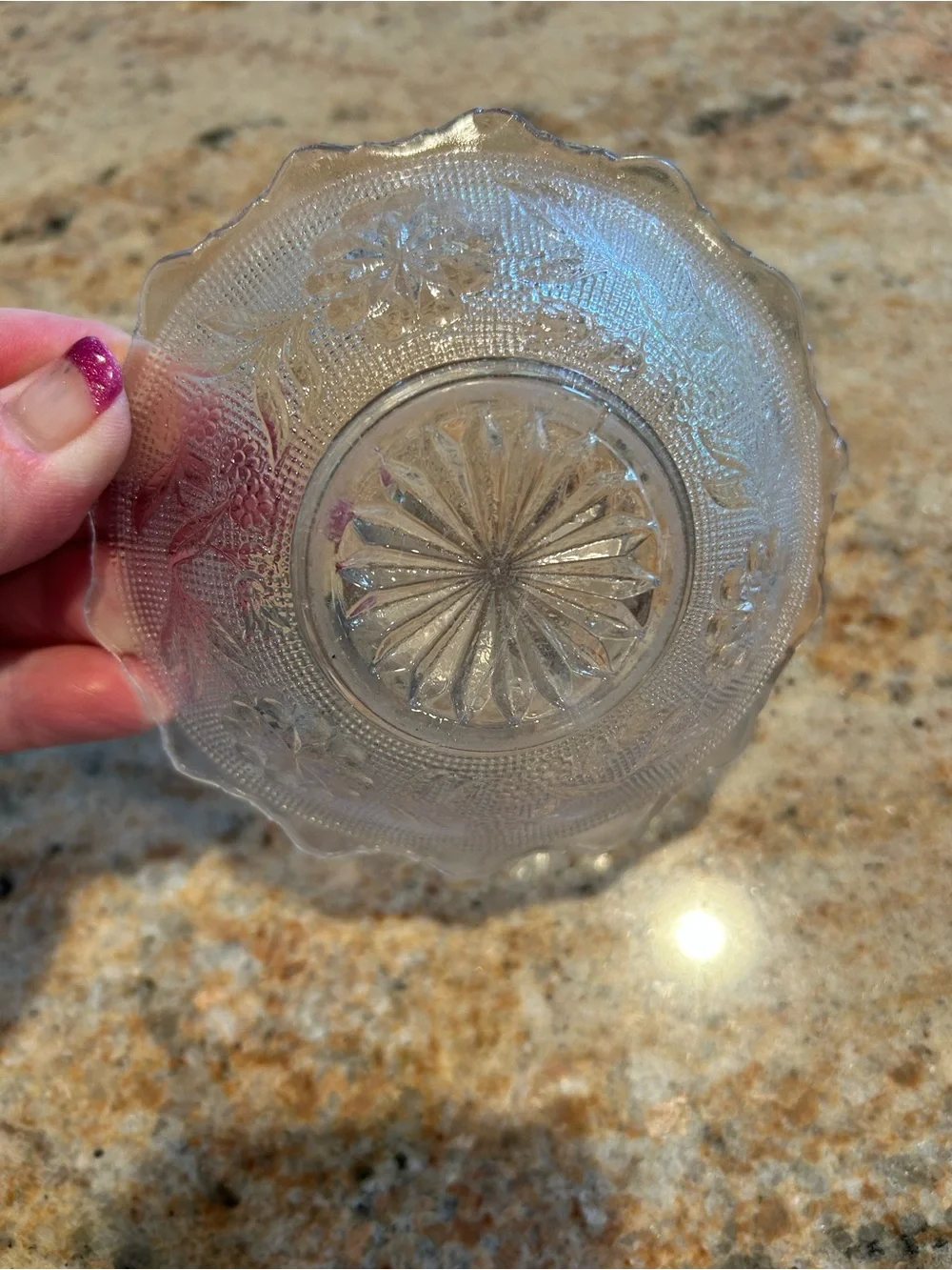 1889 EAPG Glass Punch Cup & 1885 EAPG Pattern Glass Bryce Dahlia 4 1/2